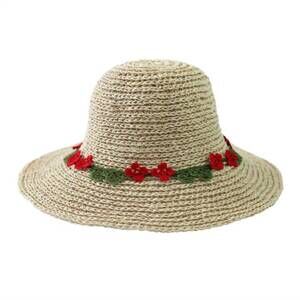 NEW SECRET LANGUAGE evie straw hat in natural red